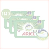 114 x Ariel 3-in-1 pods regular