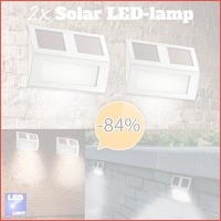 2 x solar LED-buitenlampen