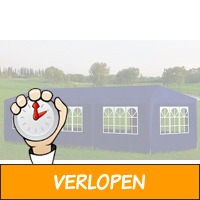 Grote stalen partytent