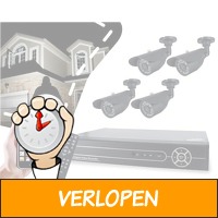 Beveiligingscamera systeem met 4 camera's