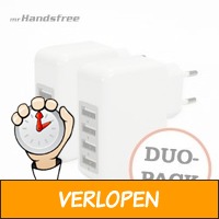 2 x universele 4-poorts USB-oplader