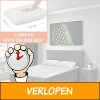 Traagschuim topdekmatras + hoofdkussen(s)