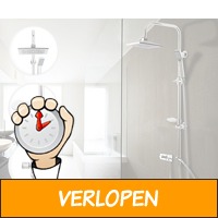 Verchroomde RVS regendouche