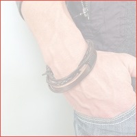 Leren heren armband