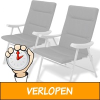 Veiling: Set van 2 opklapbare tuinstoelen