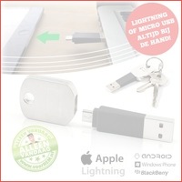 Lightning of micro USB sleutelhanger