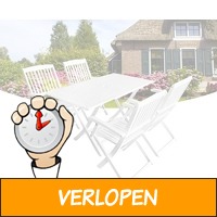 Hardhouten tuinset