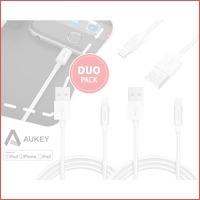 2 x Aukey MFI Lightning kabel