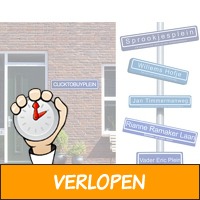 Straatnaambord met tekst naar keuze