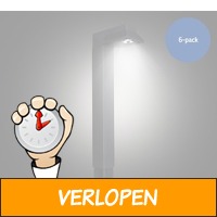 Set van 6 haakse tuinlampen