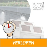 2 x solar LED-buitenlampen