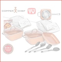 5- of 10- delige Copper Chef set