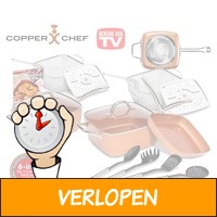 5- of 10- delige Copper Chef set