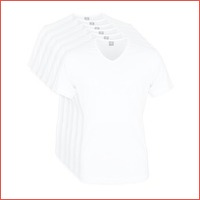 6-pack witte T-shirts
