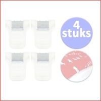 Set van 4 dekbedclips