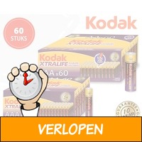 60 x Kodak Xtralife batterijen