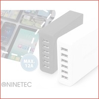 Ninetec 6-poorts laadstation