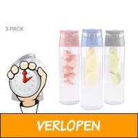 3-pack fruit infuser flessen