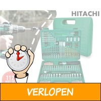 Hitachi 112-delige bit-/borenset in koffer