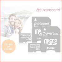 2-pack Transcend microSD kaarten