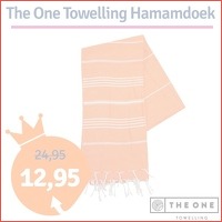 The One Towelling Hamamdoek oranje/wit