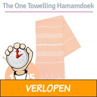 The One Towelling Hamamdoek oranje/wit