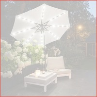 Sfeervolle Solar LED parasol