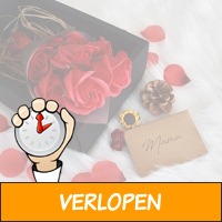 Boeket zeep rozen