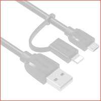 2-in-1 Lightning kabel met micro-USB