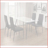 Luxe glazen eetkamertafel