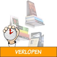 Zwevende verborgen boekenplanken