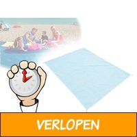 Blauwe strandmat