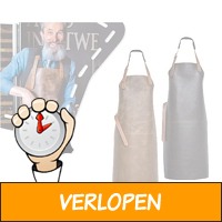 Leren barbecue schort