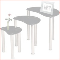 Moderne glazen bijzettafels (set van 3)