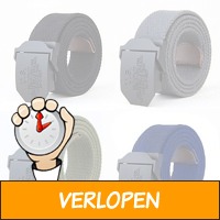 Stoere herenriem met metalen gesp