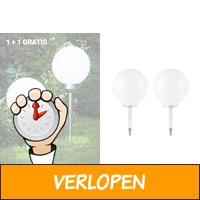 2 solar LED lichtbollen