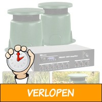 100V geluidsinstallatie voor buiten met twee 5 inch spe..