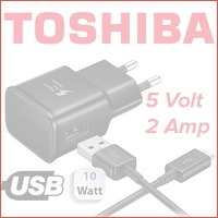 Toshiba 10W USB adapter met micro USB ka..