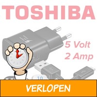 Toshiba 10W USB adapter met micro USB kabel