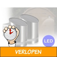 2 x Utah LED solar wandlampje