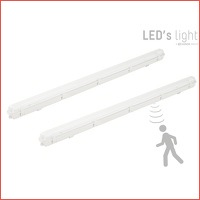 2x waterdicht LED-armatuur met bewegings..