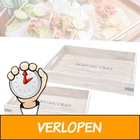 ServingTray 2-delig houten dienblad