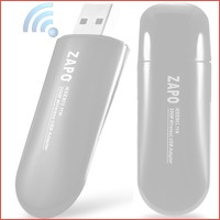 Zapo W60S 2.4GHz 300Mbps USB WiFi adapte..