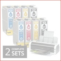 2 x complete sets inktcartridges