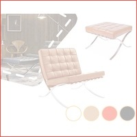 Leren design hocker of fauteuil