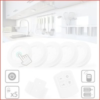 5 x wireless LED spots