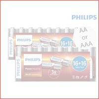 64 Philips Power Alkaline batterijen