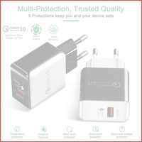 18W Qualcomm 3.0 USB snellader