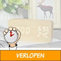 Wekker met houtlook