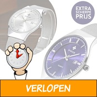 Chique en slank RVS horloge